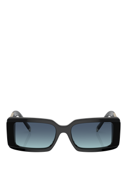 Tiffany & Co TF4197800 Rectangular Gradient Sunglasses, Black/Blue - view 2, Black/Blue