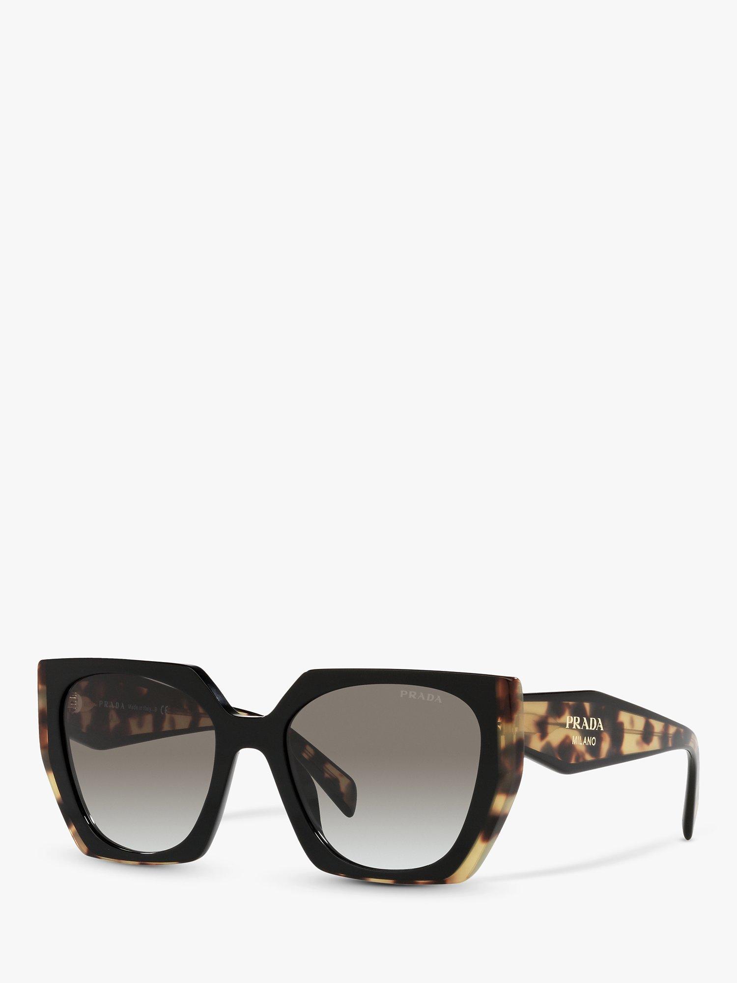 Prada PR 15WS Women s Rectangular Chunky Frame Sunglasses Tortoise Black Gradient