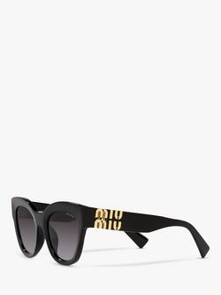 Miu Miu MU01YS Women's Cat's Eye Sunglasses, Black - view 2, Black