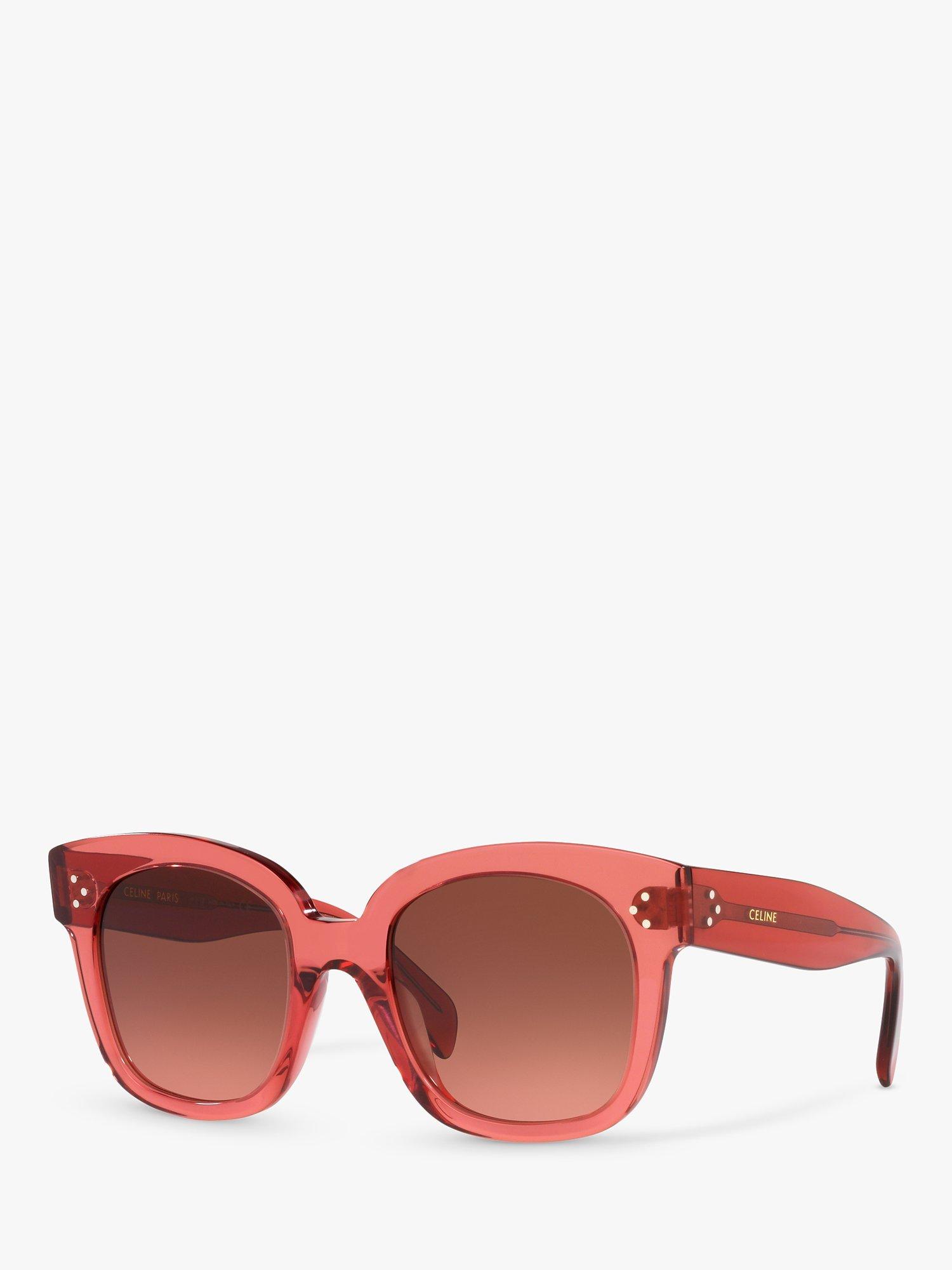 Celine CL4002UN Women's Rectangular Sunglasses, Pink