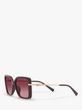 Michael Kors MK2174U Women's Castellina Square Sunglasses, Purple