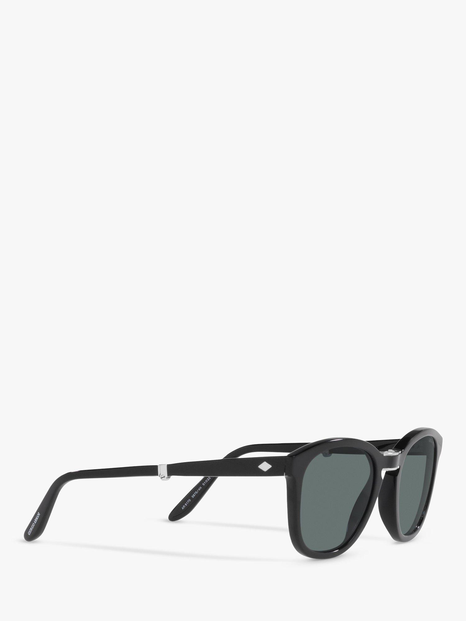 Product image 11 of 11, which shows Armani Exchange AR8170 Men's Round Sunglasses, Black