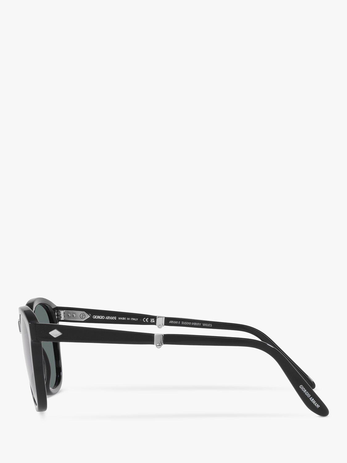 Product image 4 of 11, which shows Armani Exchange AR8170 Men's Round Sunglasses, Black