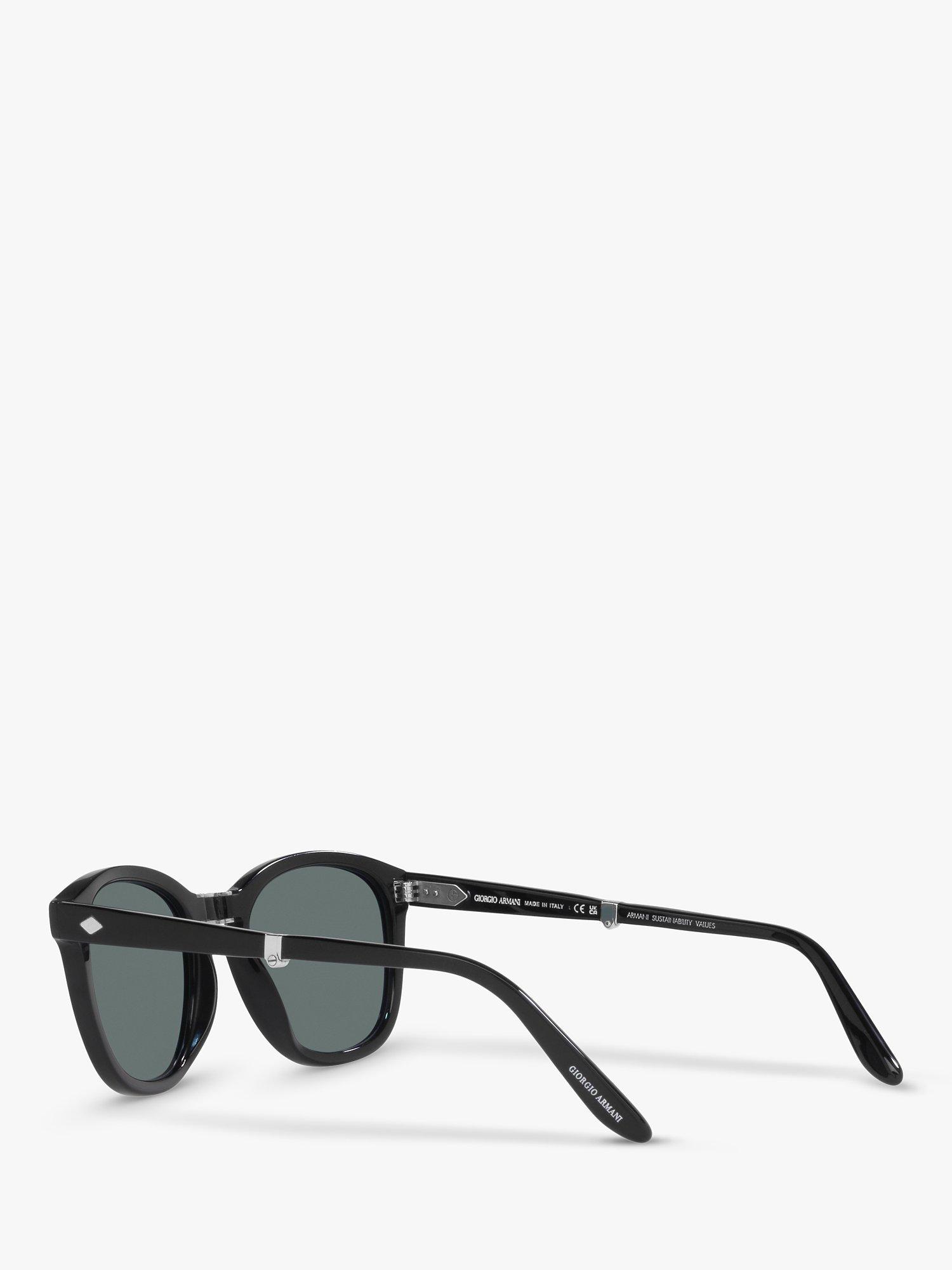 Product image 5 of 11, which shows Armani Exchange AR8170 Men's Round Sunglasses, Black