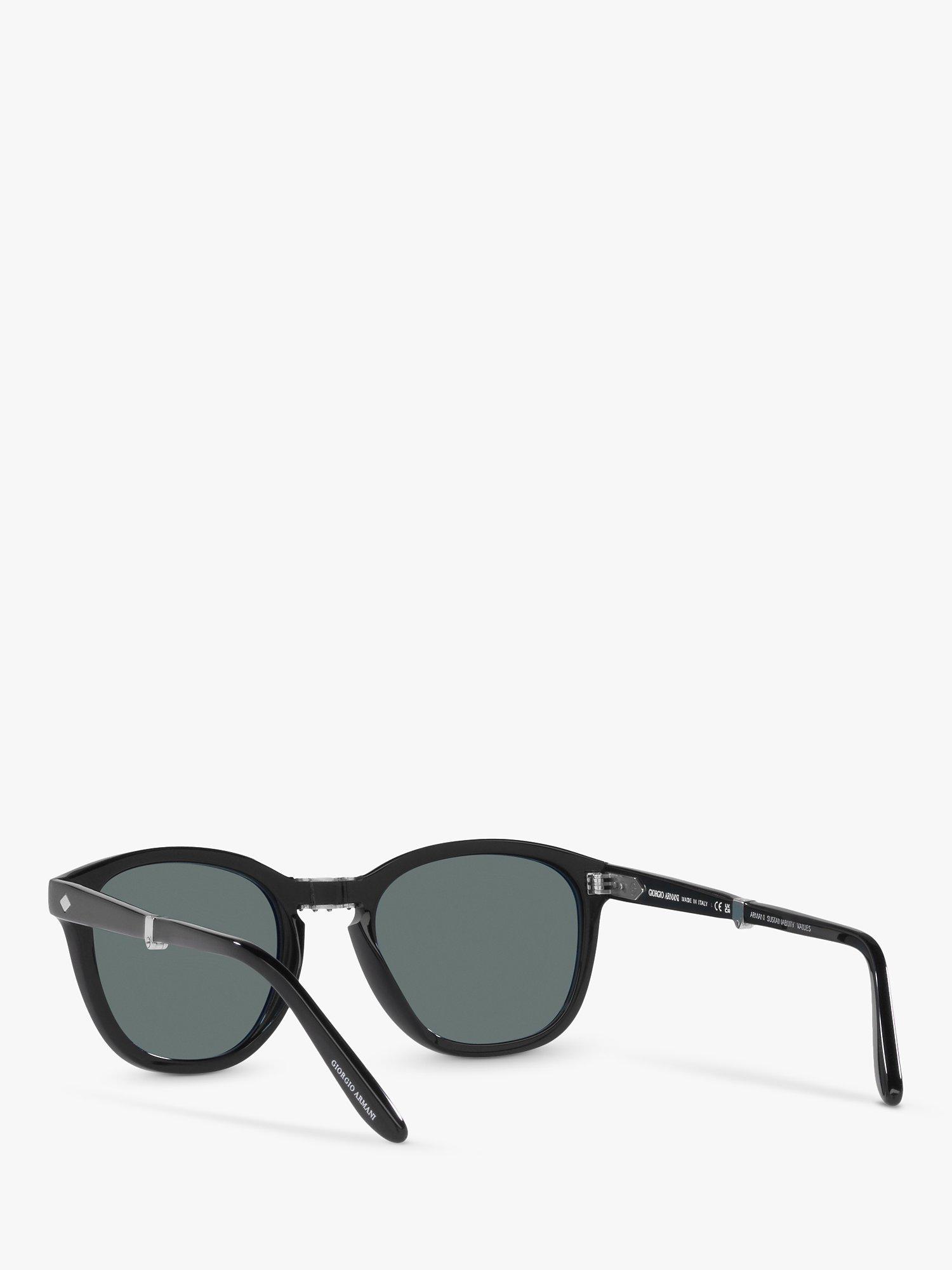 Product image 6 of 11, which shows Armani Exchange AR8170 Men's Round Sunglasses, Black