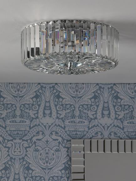 Laura Ashley Fernhurst Flush Ceiling Light, Polished Chrome - view 2, Polished Chrome