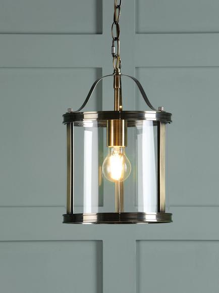 Laura Ashley Harrington Pendant Ceiling Light, Antique Brass, Antique Brass