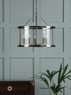 Laura Ashley Harrington 5 Arm Ceiling Light, Antique Brass - view 2, Antique Brass