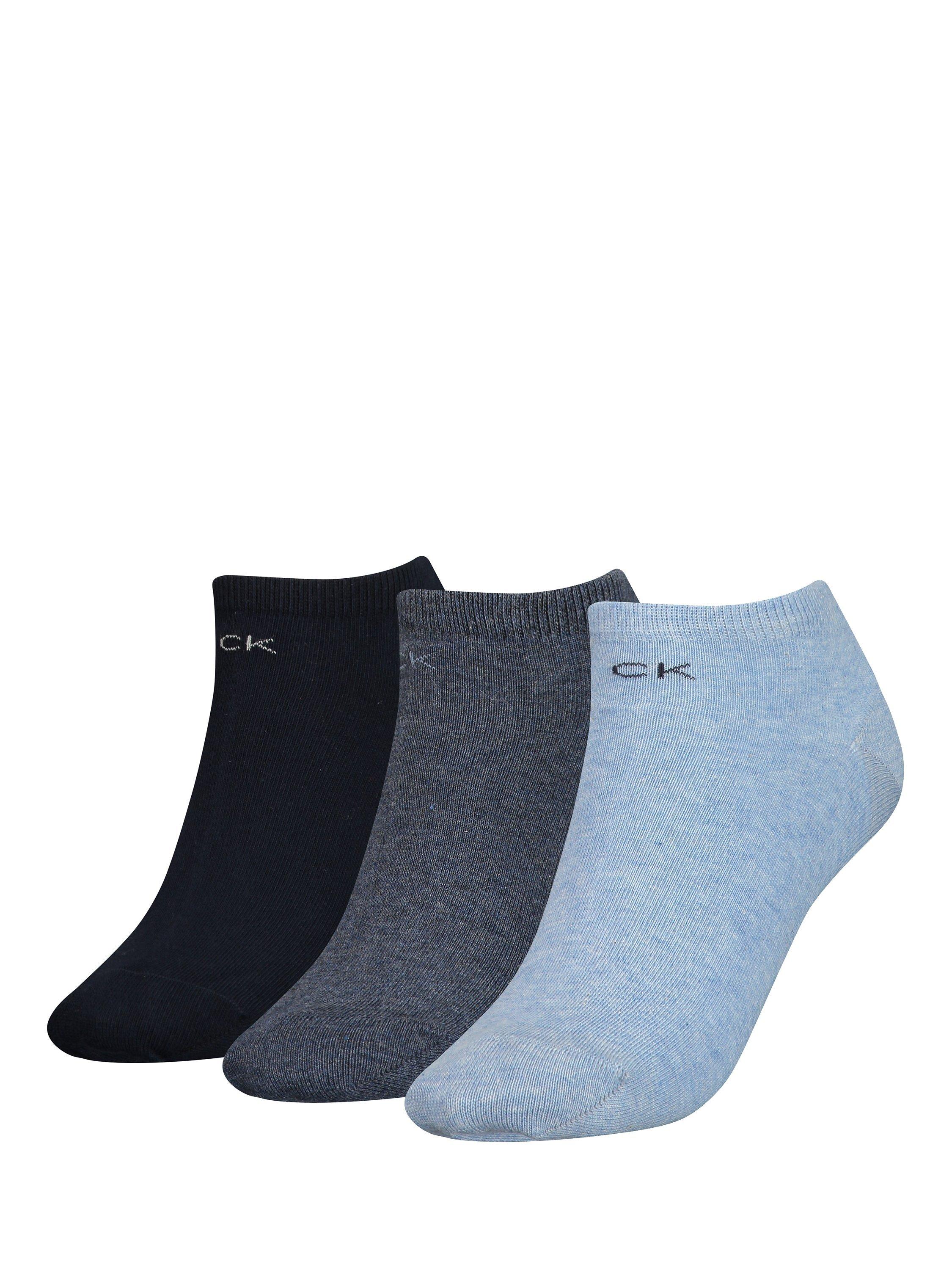 Product image 1 of 2, which shows Calvin Klein Chloe Liner Socks, Pack of 3, Blue Melange - 006