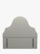 John Lewis Silhouette Full Depth Ticking Stripe Upholstered Headboard Double