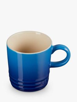 Le Creuset Stoneware Espresso Mug, 100ml - view 2, Azure