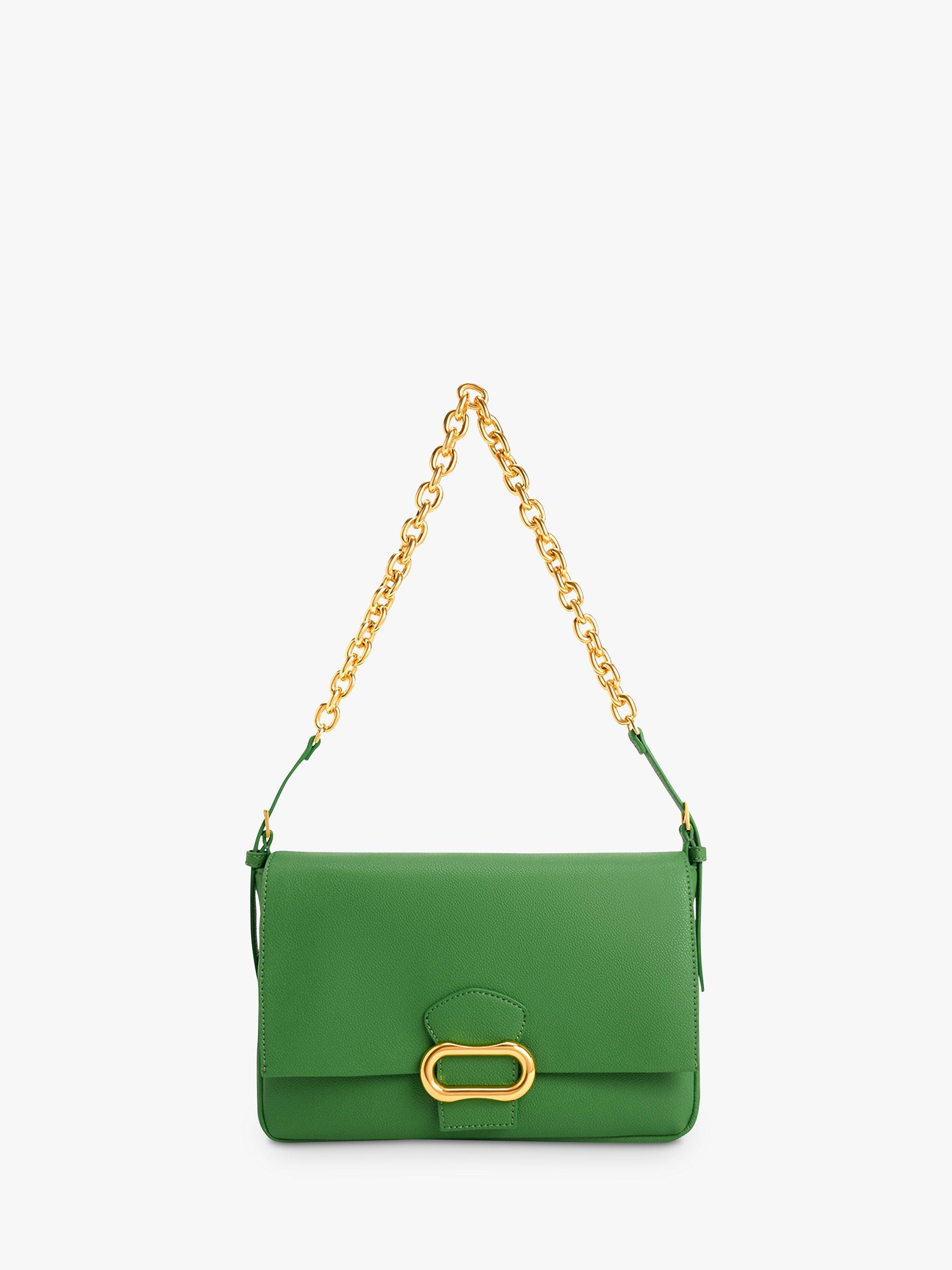 CHARLES & KEITH Daki Faux Leather Shoulder Bag, Green