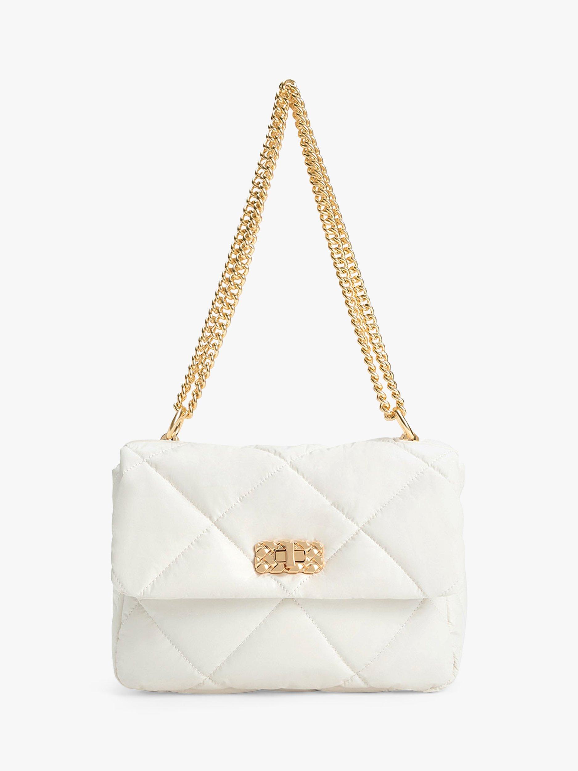 CHARLES & KEITH Paffuto Large Padded Shoulder Bag, White
