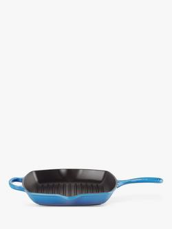 Le Creuset Cast Iron Signature Square Grillit, 26cm - view 2, Azure