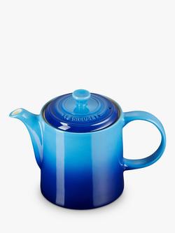 Le Creuset Stoneware Grand Teapot, 1.3L - view 2, Azure