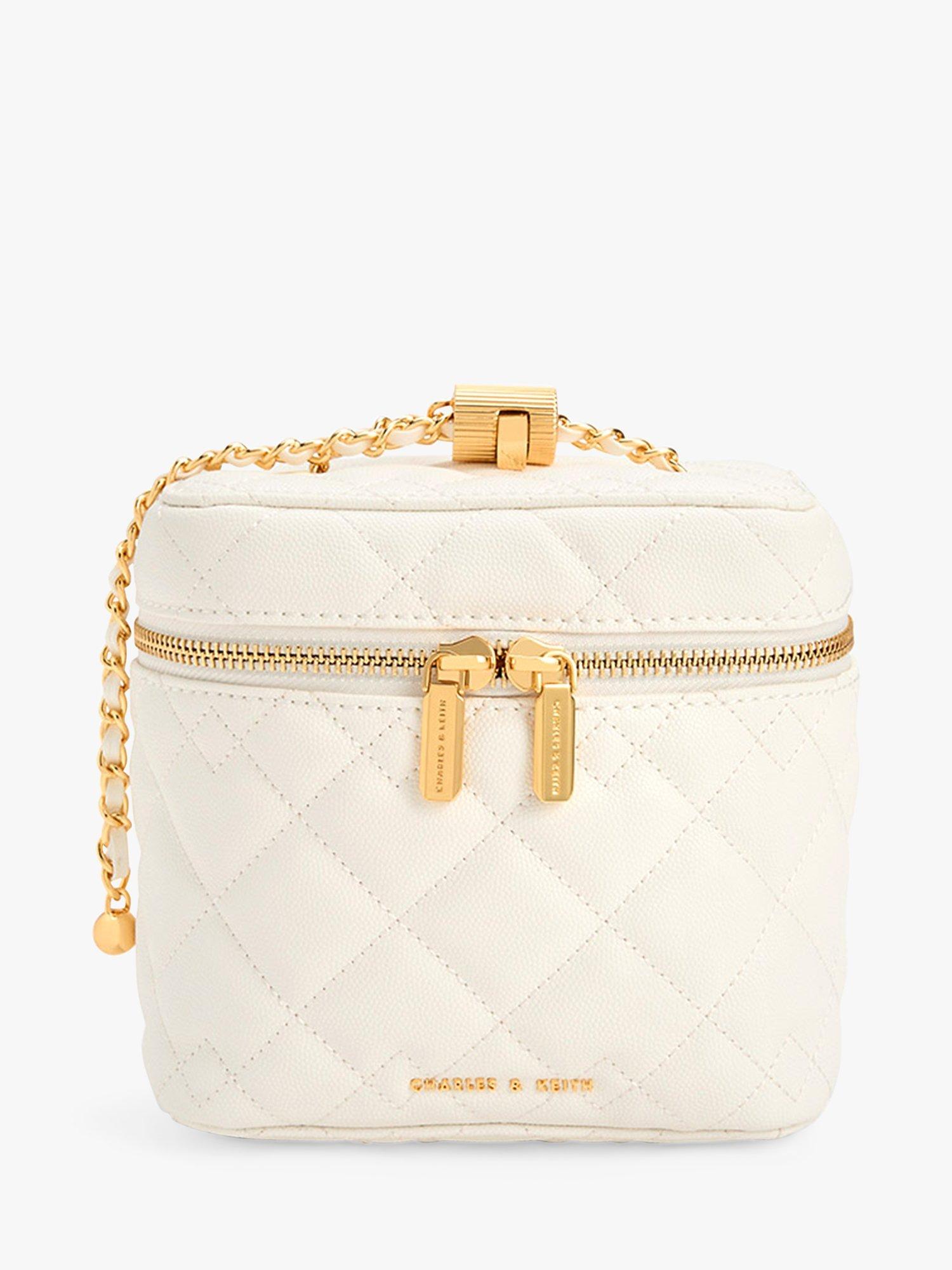 CHARLES & KEITH Nezu Faux Leather Cross Body Bag, White