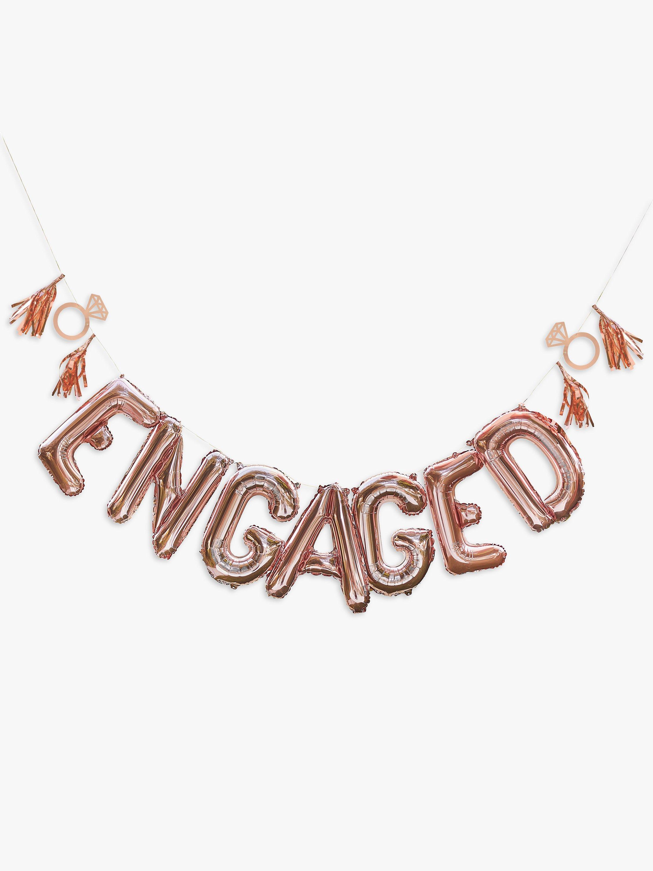 Ginger Ray Engaged Balloon Bunting