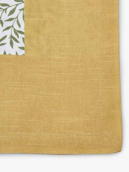 Morris & Co. Spode Willow Cotton Tablecloth, L180 x W140cm, Green/Multi - view 2, Green/Multi