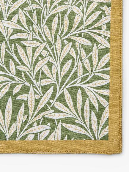 Morris & Co. Willow Boughs Cotton Napkins, Set of 2, Green - view 2, Green