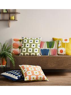 Orla Kiely Abacus Flower Cushion - view 2, Sand