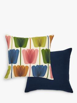Orla Kiely Tulip Square Cushion, Multi, Multi
