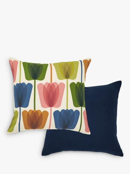 Orla Kiely Tulip Square Cushion, Multi, Multi