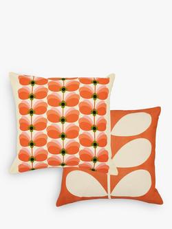 Orla Kiely Tiny Butterfly Cushion, Orange