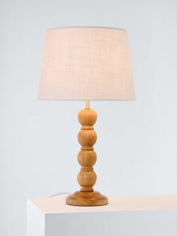 Laura Ashley Maria Wooden Table Lamp, Natural Oak, Natural Oak
