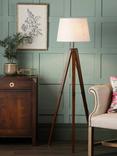 Laura Ashley Burdale Tripod Floor Lamp, Antique Brass