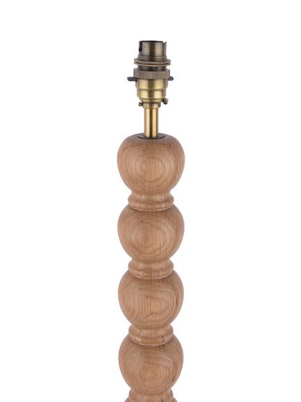 Laura Ashley Maria Wooden Floor Lamp, Natural Oak - view 2, Natural Oak