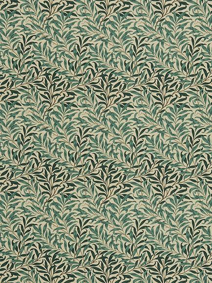 Morris & Co. Willow Boughs Cotton Furnishing Fabric, Taupe/Green
