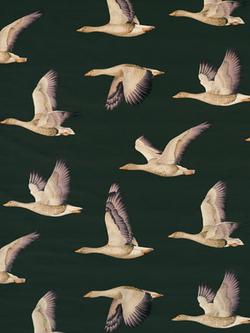 Sanderson Elysian Geese Furnishing Fabric, Forst Fig, Forest Fig