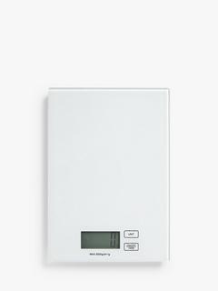 John Lewis Glass Platform Digital Kitchen Scale, 5kg, White