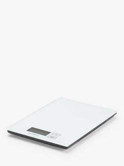 John Lewis Glass Platform Digital Kitchen Scale, 5kg, White - view 2, White