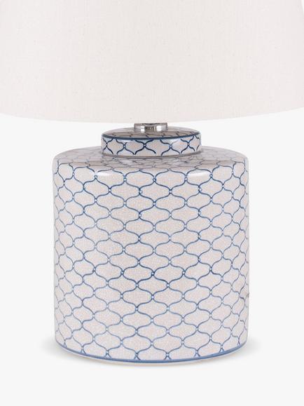 Pacific Demetri Glazed Ceramic Table Lamp, Grey - view 2, Grey