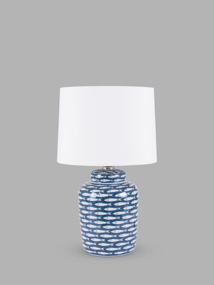 Pacific Shoal Fish Ceramic Table Lamp, Blue, Blue