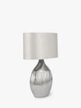 Pacific Gemini Textured Table Lamp, Silver