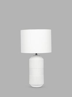 Pacific Meribel Glazed Table Lamp, White, White