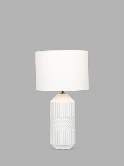 Pacific Meribel Glazed Table Lamp, White - view 2, White