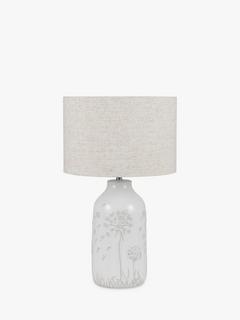 Pacific Flora Ceramic Table Lamp, White
