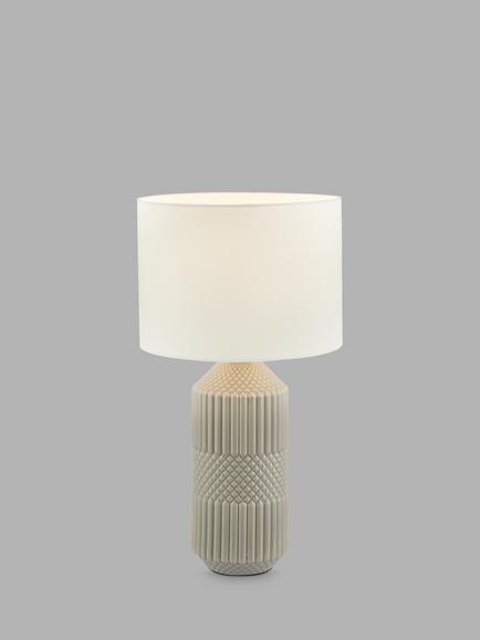 Pacific Meribel Glazed Ceramic Table Lamp, Grey - view 2, Grey