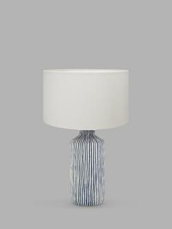 Pacific Bude Glazed Table Lamp, Blue, Blue