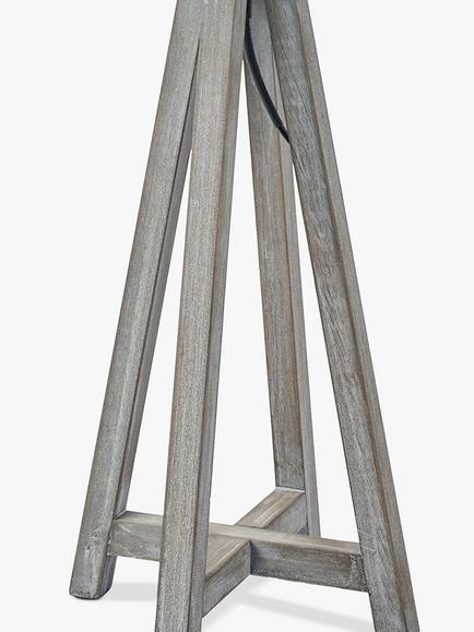 Pacific Whitby Wooden Table Lamp, Grey - view 2, Grey