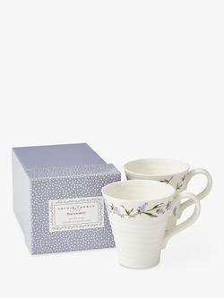 Sophie Conran for Portmeirion Lavandula Porcelain Mug, Set of 2, 350ml, White, White