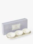 Sophie Conran for Portmeirion Lavandula Porcelain 3 Dip Bowls & Tray Set, White