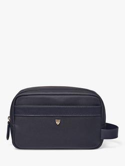 Aspinal of London Men's Nylon Wash Bag, Navy