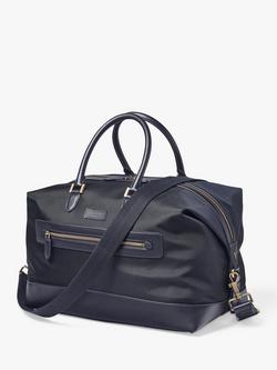 Aspinal of London Men's Nylon Gym Bag, Navy - view 2, Navy