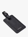 Aspinal of London Pebble Leather Luggage Tag, Black