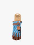 Burgon & Ball Love The Glove Leather Trim Gatsby Print Gardening Gloves, Blue