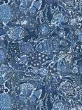 John Lewis Ikan Fish Fabric, Indigo Blue